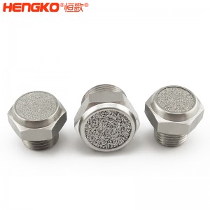 厂家直销316不锈钢烧结消声器耐高温降噪，粉末烧结气动元件可按需定制