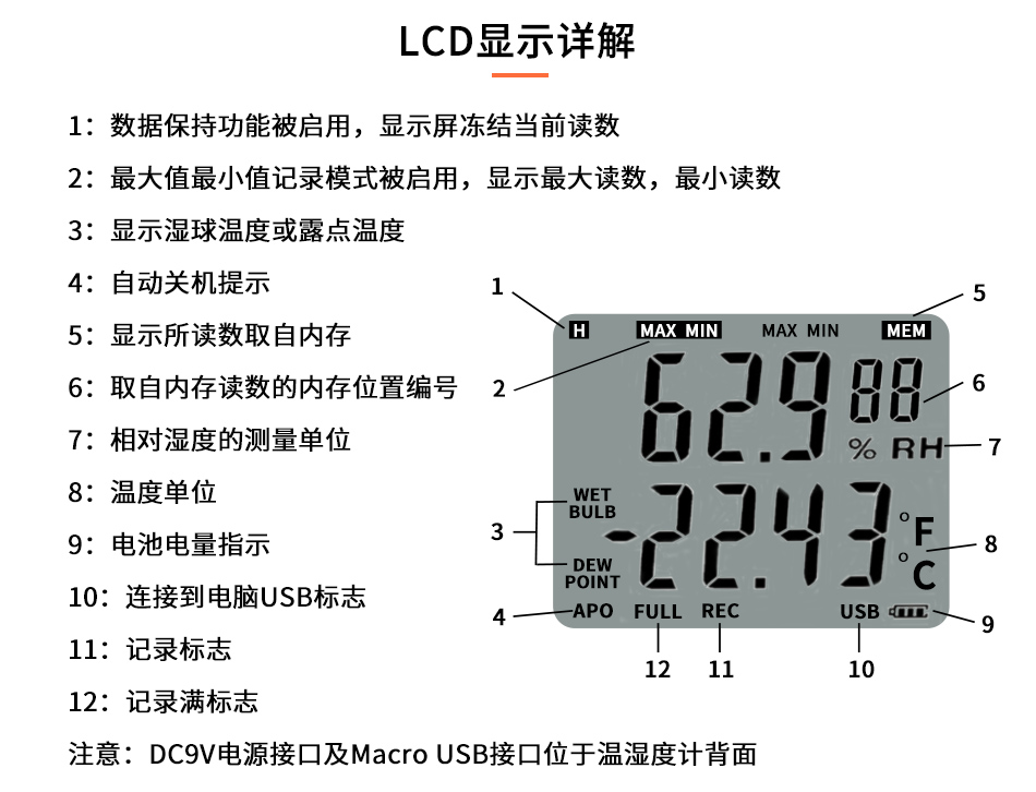 手持温湿度记录仪