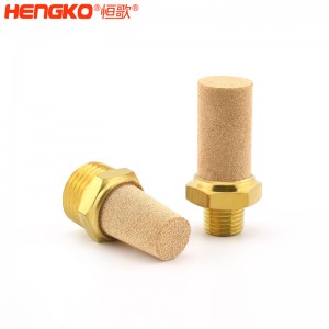 源头厂家生产铜消声器烧结消音降噪耐高温滤芯,应用于压缩机
