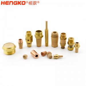 工厂直销供应1/8″ 1/4″ HSCQ/HSET烧结铜气动排气消声器消音器 降噪