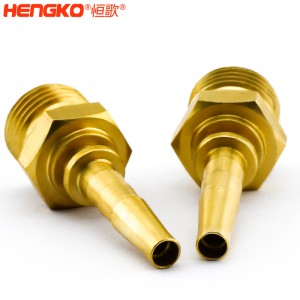 厂家生产平开槽烧结多孔 HD排气金属铜消声器M5 1/8″ 1/4”3/8″ 1/2铜组件
