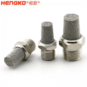 厂家直销HB型 1/8″ BSP可调气动消声器气节流阀_工业降噪阀门消音气动环境