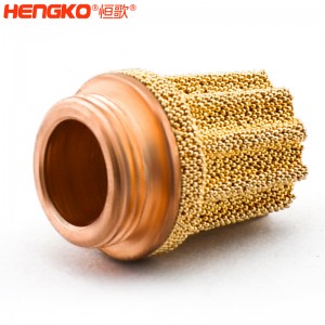 工厂批发粉末烧结气动黄铜青铜微孔消声器总成用于排气系统