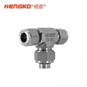 卡套式T型气体过滤器316L不锈钢高压高精度过滤阀三通过滤器
